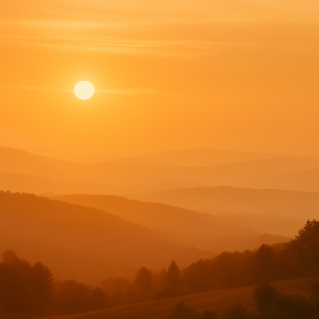 Warm landscape evoking stillness and reflection